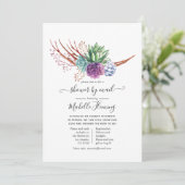 Waterverf woestijn Succulents Baby shower by Mail Kaart (Staand voorkant)