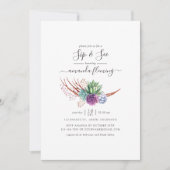 Waterverf woestijn Succulents Sip and See Kaart (Voorkant)