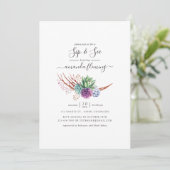 Waterverf woestijn Succulents Sip and See Kaart (Staand voorkant)