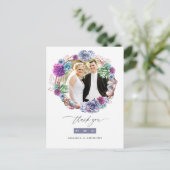 Waterverf woestijn Succulents Weddenschap Bedankt Briefkaart (Staand voorkant)