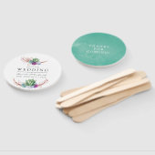 Waterverf woestijn Succulents Wedding Favor Handwaaier (Niet-gemonteerd)