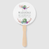 Waterverf woestijn Succulents Wedding Favor Handwaaier (Voorkant)