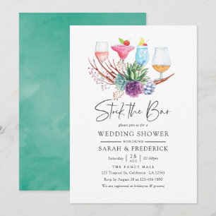 Waterverf woestijn Succulosans de bar Kaart