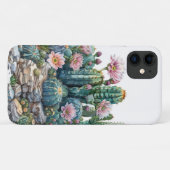 Waterverf woestijnbloemen cactussen. Case-Mate iPhone case (Achterkant (horizontaal))
