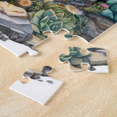 Waterverf woestijnbloemen cactussen. legpuzzel (Zijkant)