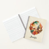 Waterverf woestijncactus en bergen notitieboek (Binnen)