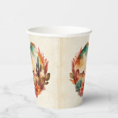 Waterverf woestijncactus en bergen papieren bekers (Rechts)