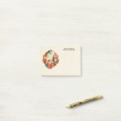 Waterverf woestijncactus en bergen post-it® notes (Op bureau)