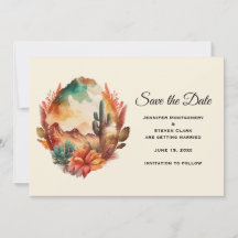 Waterverf woestijncactus en bergen