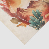 Waterverf woestijncactus en bergen tissuepapier (Detail)