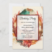 Waterverf woestijncactus en gebergte verjaardag kaart (Achterkant)