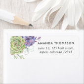 Waterverf-woestijncactus Succulenten Etiket (Insitu)