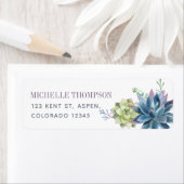 Waterverf-woestijncactus Succulenten Etiket (Insitu)