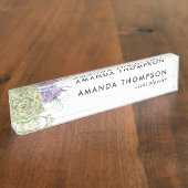 Waterverf-woestijncactus Succulenten Naambordje (Zijkant)