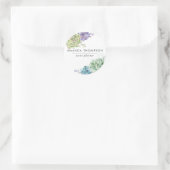 Waterverf-woestijncactus Succulenten Ronde Sticker (Tas)