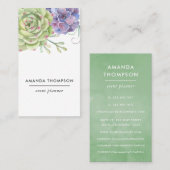 Waterverf-woestijncactus Succulenten Visitekaartje (Voorkant / Achterkant)