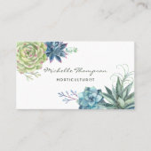 Waterverf-woestijncactus Succulenten Visitekaartje (Voorkant)