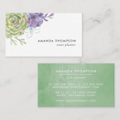 Waterverf-woestijncactus Succulenten Visitekaartje (Voorkant / Achterkant)