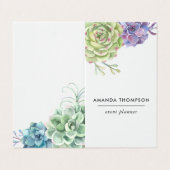 Waterverf-woestijncactus Succulenten Visitekaartje (Buitenkant ongevouwen)