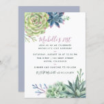 Waterverf woestijnCactus Succulents 21st Birthday Kaart<br><div class="desc">Waterverf handige art 21st Birthday Party-uitnodiging met elegante handschrift typografie die aanpasbaar is aan uw specificaties voor evenementen.</div>