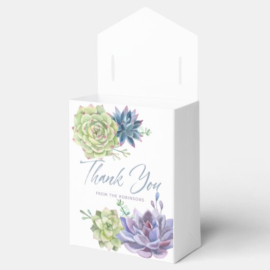 Waterverf woestijncactus Succulents Bedankt Bedankdoosjes (Geopend)