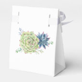 Waterverf woestijncactus Succulents Bedankt Bedankdoosjes (Achterkant)