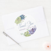 Waterverf woestijncactus Succulents Bedankt Ronde Sticker (Envelop)