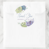 Waterverf woestijncactus Succulents Bedankt Ronde Sticker (Tas)