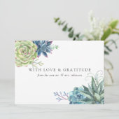 Waterverf woestijnCactus Succulents Wedding Bedankkaart (Staand voorkant)