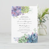 Waterverf woestijnCactus Succulents Wedding Kaart (Staand voorkant)