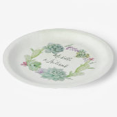 Waterverf woestijnCactus Succulents Wedding Papieren Bordje (Gekanteld)