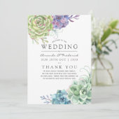 Waterverf woestijnCactus Succulents Wedding Programmakaart (Staand voorkant)