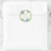 Waterverf woestijnCactus Succulents Wedding Ronde Sticker (Tas)