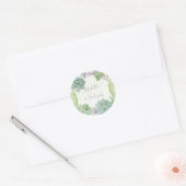 Waterverf woestijnCactus Succulents Wedding Ronde Sticker (Envelop)