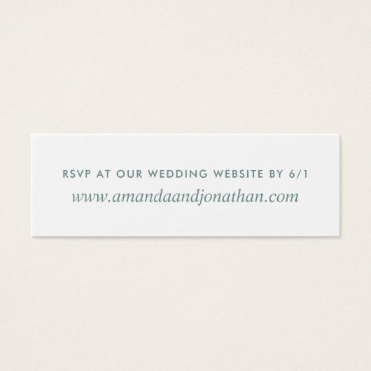 Waterverf woestijnCactus Succulents Wedding RSVP Mini Visitekaartjes (Voorkant)