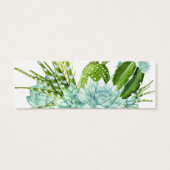 Waterverf woestijnCactus Succulents Wedding RSVP Mini Visitekaartjes (Achterkant)