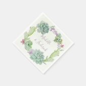 Waterverf woestijnCactus Succulents Wedding Servetten (Hoek)