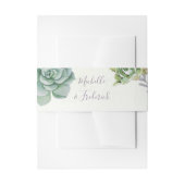 Waterverf woestijnCactus Succulents Wedding Uitnodigingen Wikkel (Voorkant Voorbeeld)