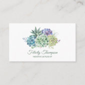 Waterverf woestijncactus Succulosans QR-code Visitekaartje (Voorkant)