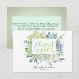 Waterverf woestijncactus vetplanten Stippen Bedankkaart