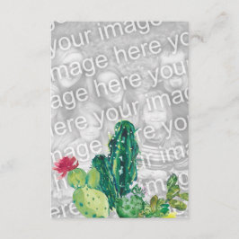 Waterverf woestijncactus Voeg je eigen foto's toe Informatiekaartje