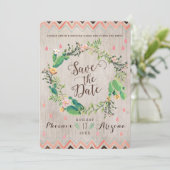 Waterverf woestijncactus Wedding Save the Dates Date (Staand voorkant)