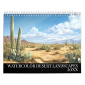 Waterverf woestijncactuslandschappen kalender (Hoes)