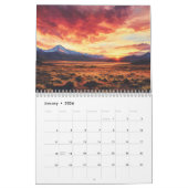 Waterverf woestijncactuslandschappen kalender (Jan 2026)