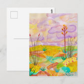 Waterverf woestijndromen in New Mexico CUSTOM Briefkaart (Voorkant / Achterkant)