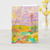Waterverf woestijndromen in New Mexico CUSTOM Kaart (Gele Bloem)
