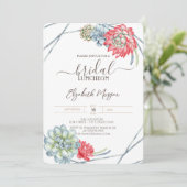 Waterverf woestijnfluitjes Bridal Luncheon Kaart (Staand voorkant)