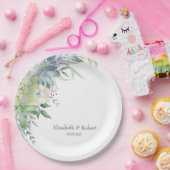 Waterverf woestijnfluitjes papieren bordje (Feest)