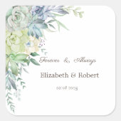 Waterverf woestijnfluitjes vierkante sticker (Voorkant)