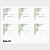 Waterverf woestijnfluitjes vierkante sticker (Vel)